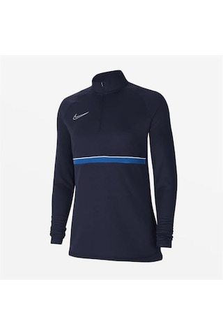 Nike W Nk Df Acd21 Dril Top Cv2653-453 Lacivert Kadın Antrenman Eşofman Üstü 001
