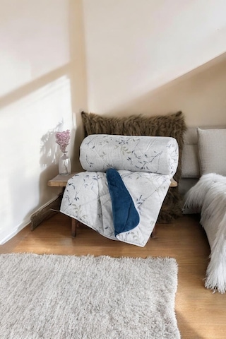 Cotton Box Velvet Çift Kişilik Yorgan Nitsa Denim 195x215 Cm Antrasit