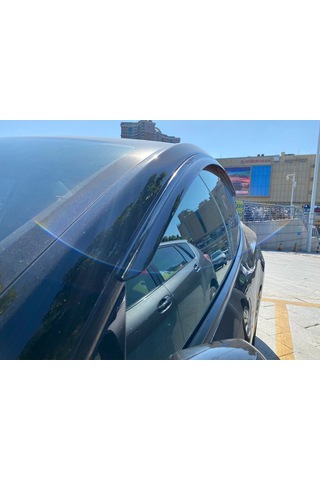 Tesla Model Y 2019-2024 Arası Uyumlu Cam Rüzgarlık 4 Lü Set Siyah Şık Ve Fonksiyonel Tasarım