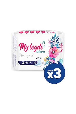 Myleydi Ultra Hijyenik Ped Gece 21 Adet (3 Paket)
