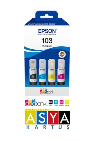 Epson 103 L3250 Multipack Kutulu Mürekkep Takımı