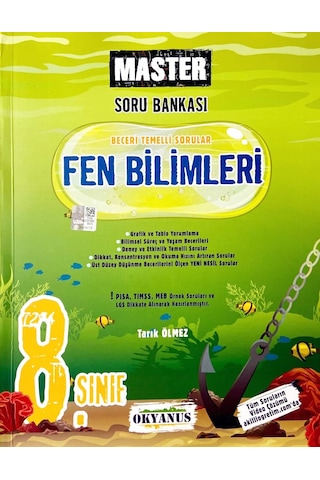 Okyanus Yayıncılık - 8.Sınıf Master Fen Bilimleri Soru Bankası