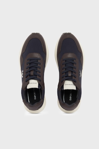 Emporio Armani Logolu Sneaker Ayakkabı Erkek Ayakkabı Em003738 Af19532 M6494 Kahve-lacivert