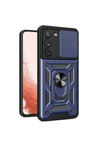 Nihcase Samsung Uyumlu Galaxy S23 Kılıf Magnetik Standlı Kamera Korumalı Slide Sürgülü Cover Kapak