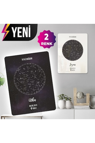 Decorita Cam Tablo | Doğum Günü Hediyesi Yıldız Haritası