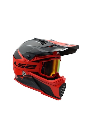 Ls2 Charger Goggles Motokros Gözlük Kırmızı İridyum Camlı
