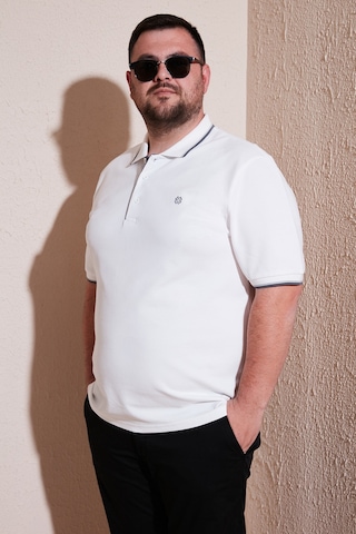 Buratti Büyük Beden Pamuklu Regular Fit Erkek Polo Yaka T Shirt 5902118B Beyaz