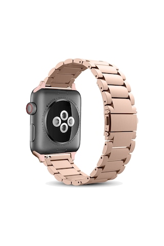 E2M Apple Uyumlu Watch 42-44MM KRD-05 KLASİK METAL PEMBE