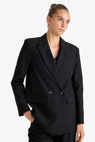 Defacto Oversize Geniş Kalıp Ceket Yaka Blazer Ceket E7732ax25aubk81 Siyah