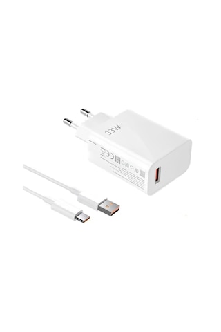 33w Süper Hızlı Şarj Aleti Seti Adaptör Ve Usb To Type-c Kablo