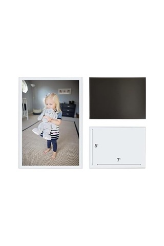 Mag-tech Magtech Magnetische Foto Pocket Rahmen, Weiß, Hält 10,2 X 15,2 Cm Fotos, 10 Stück, Weiß, 5 X 7 Ahşap