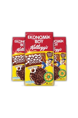 Kellogg's Coco Pops Çikolatalı Buğday Ve Mısır Gevreği 3 x 700 G