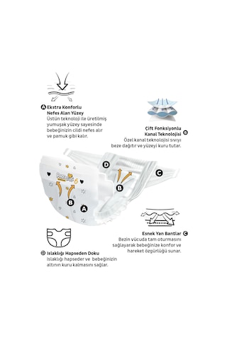 Paddlers Protection Bebek Bezi 4 Numara Maxi 88 Adet (7-14 Kg) 2'li Jumbo Set