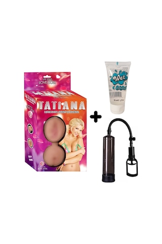 Truva Shop Tatiana 3 Işlevli Kaliteli Şişme Bebek + Penis Vakum Pompası +Jel