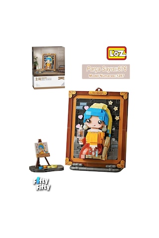 Loz Creative Serisi Şövale Figürlü Ve Tablo 676 Parça Oyuncak Yapım Seti Fflz-1287