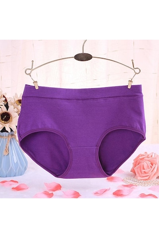 Yeşil Fallsweet Kadın Pamuk Külot Katı Orta Bel Külot Rahat Günlük Giyim Bayan Külot Yeşil