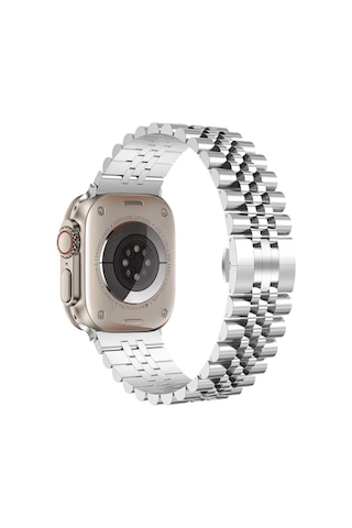 Apple Watch Seri 10 11 Uyumlu 46mm Uyumlu Paslanmaz Çelik Rolex Kordon