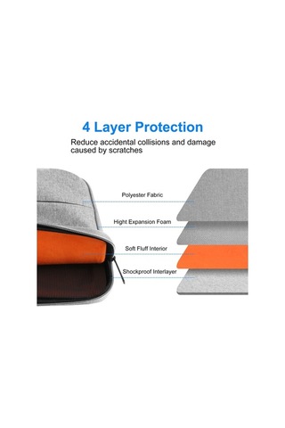 Didadodo 13 Su Geçirmez Çok Katmanlı Koruma İş Laptop Çantası - Pu Sap Gri, Küçük Boyutlu Gri