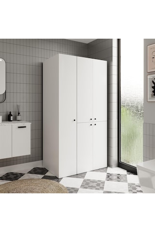 Savana Çamaşır Ve Kurutma Makinası Dolabı + Ek Dolap Beyaz