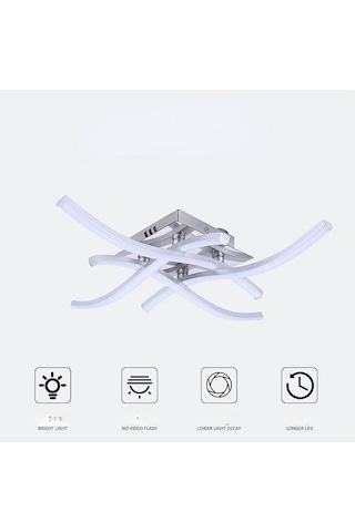 Novahub Beyaz İskandinav Modern Tavan Lambası Led Oturma Odası Yemek Odası Yatak Odası Işıkları Tavan Avize B Beyaz