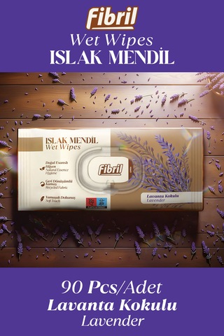 Fibril Yeni Lavanta Kokulu Islak Mendil 12x90 Pk 1080 Yaprak