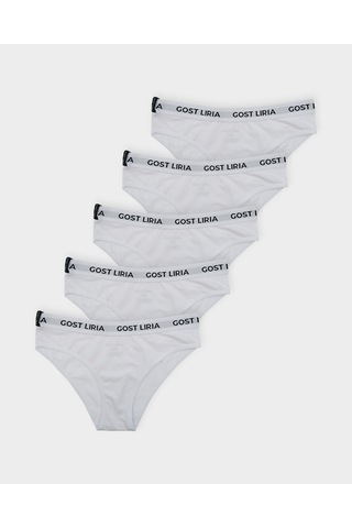 Gost Liria Bare Kadın Slip Külot 5 Li Paket - Beyaz Beyaz