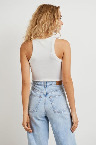 Madmext Mad Girls Beyaz Bodysuit Mg1283-beyaz Beyaz