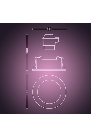 Philips Hue WCA Centura Akıllı Gömme 3'lü Spot 3x5.7W (Alüminyum)