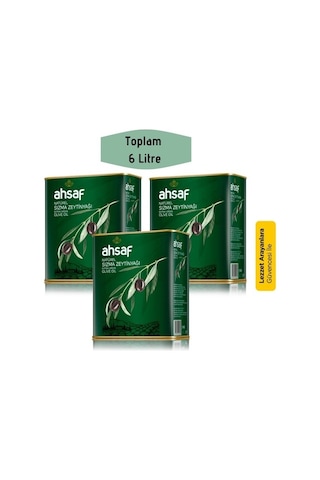 Ahsaf Natürel Sızma Zeytinyağı 3 x 2 L