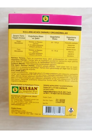 Ratımor Pellets 100g Eldiven Hediyeli