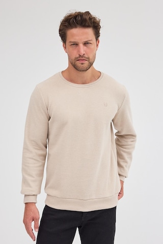Mmetalic Erkek Bej Standart Fit Normal Kesim Pamuklu Basic Bisiklet Yaka Sweatshirt Mtlce113-bej Bej