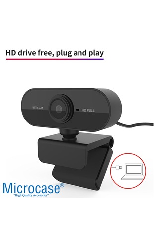 Microcase 1080p 360 Dönerli Mandal Kıskaçlı Full Hd Webcam Kamera Zr811 - Al5148