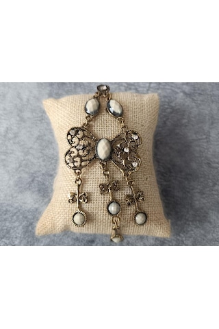 Küpe Otantik Kelebek Eskitme Swaroski Taşlı Vintage Sallantılı Küpe Kadın Takı Hediye Çok Renkli