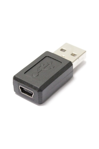 Mini Usb Dişi Usb Erkek 5 Pin Usb Dişi Usb Erkek Çevirici Usb Erkek 5 Pin Mini Usb Dişi Çevirici Siyah