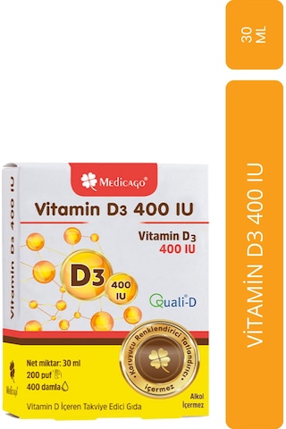 Medicago Vitamin D3 400IU İçeren Takviye Edici Gıda 30 ML