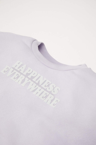 DeFacto Kız Bebek 2'li Takım Baskılı Kalın Sweatshirt Beli Lastikli Jogger Eşofman Altı D6206A5NSPR305 Mor