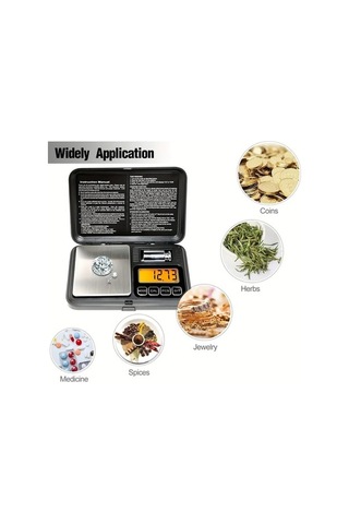 Fastbuy Wangxi Siyah Mutfak Tartısı 200g - 0,01g Hassasiyetli Kalibrasyon Siyah