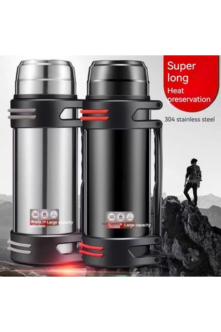 Dinosaurs 2000 Ml Dışarıdaki Araç Paslanmaz Çelik Termos-438 Altın