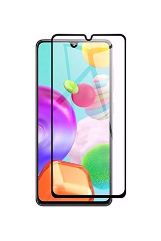 Samsung Galaxy Uyumlu A07 Cam Ekran Koruyucu, Siyah Çerçeve, 9h Sertlik, Kolay Montaj, Darbe Dayanıklı