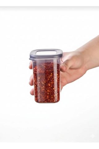 12'li Etiketli Ve Sızdırmaz Kapaklı Baharatlık Seti 450ml 25 Adet Etiket Hediyeli Gri