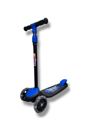 3 Tekerlekli Led Işıklı Çocuk Scooter Mavi