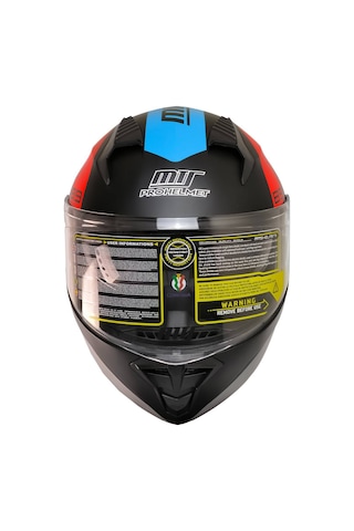 Motoanl Güneş Vizörlü Ece 22.06 Sertifikalı New Motor Kaskı V2 Wx89 Siyah Kırmızı Mavi