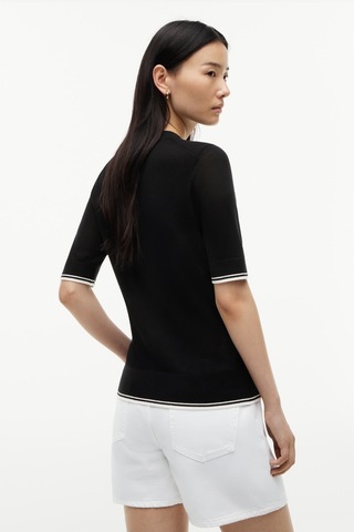 Tommy Hilfiger Lyocell Sılk C-nk Ss Swtr Kadın Siyah Kazak - Ww0ww51054
