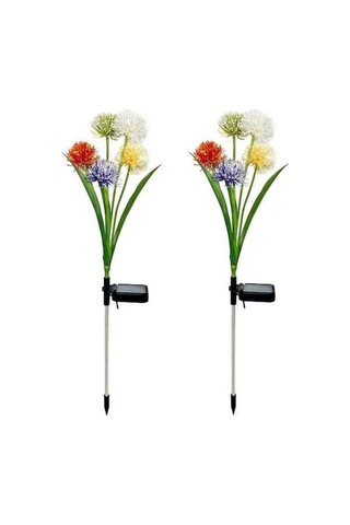 Dancemonkey Su Geçirmez Solar Çiçek Bahçe Işıkları - Dekoratif Çim Teras Feneri Çok Renkli Çok Renkli