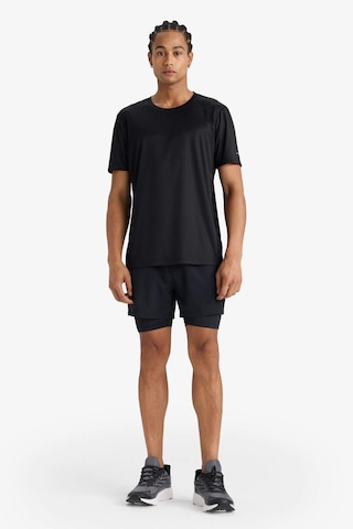 Defacto Defactofit Slim Fit Dar Kesim Sporcu İçi Taytlı Dokuma Şort F0010ax25aubk81 Siyah