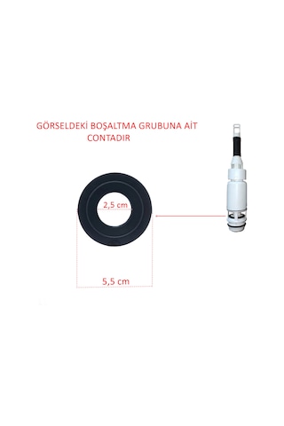 Visam Slim 80 Gömme Rezervuar Boşaltma Grubu Contası Siyah