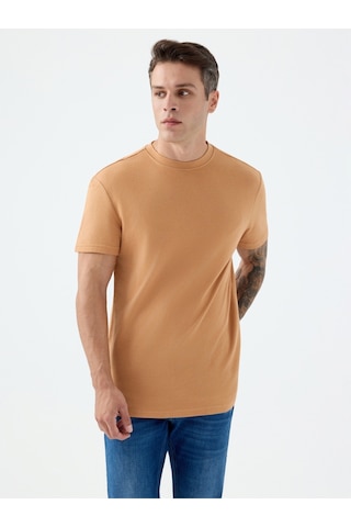 Regular Fit Erkek Tshirt K.kol Caramel