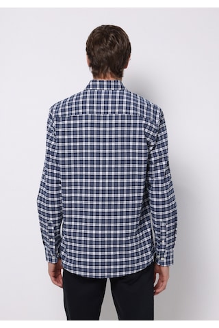 Colin's Colins Regular Fit Shirt Neck Ekoseli Erkek Lacivert Uzun Kol Gömlek Cl1076492 Q1.v2 Nav Lacivert