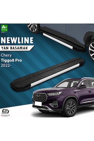 S-dizayn Chery Tiggo8 Pro Newline Aluminyum Yan Basamak 183 Cm 2022 Üzeri