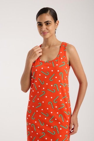 Akbeniz Kadın Kalın Askılı Yırtmaçlı Uzun Turuncu Gecelik Turuncu